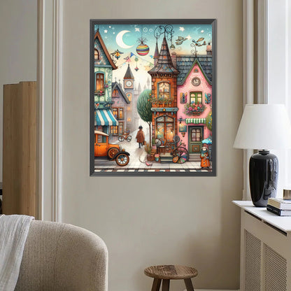 Colorful House - Full Round Drill Diamond Painting 40*50CM