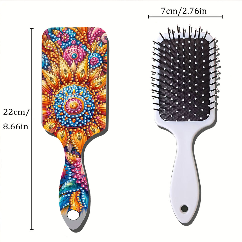 2pcs Crystal Diamond Hair Brush DIY Craft Supplies Crystal Air Cushion for Women