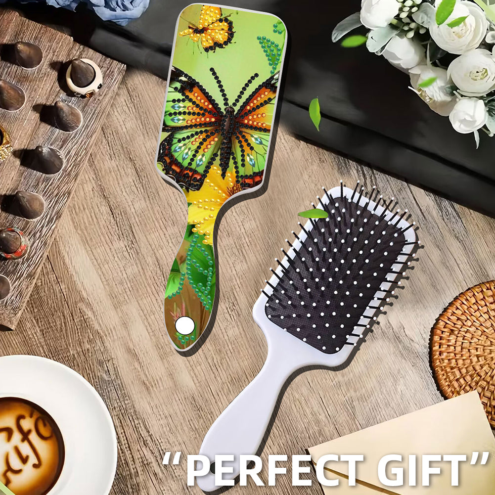 2pcs Crystal Diamond Hair Brush DIY Craft Supplies Crystal Air Cushion for Women