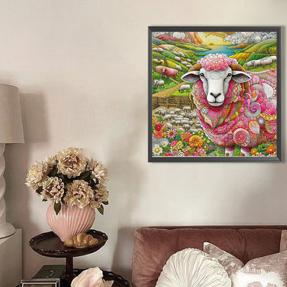 Dream Sheep - Full Round Drill Diamond Painting 40*40CM