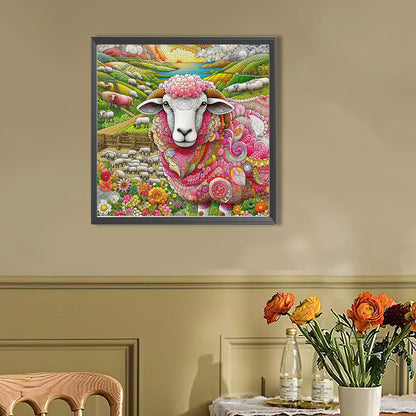 Dream Sheep - Full Round Drill Diamond Painting 40*40CM