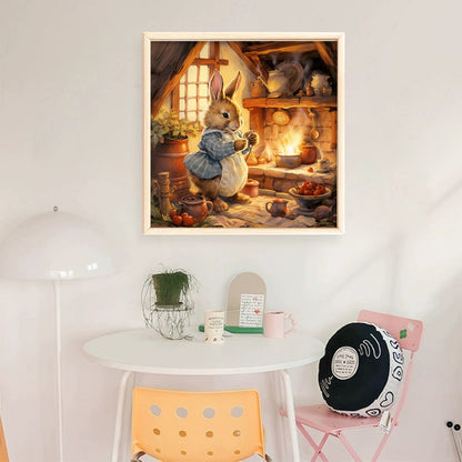 Kitchen Rabbit - 14CT Stamped Cross Stitch 40*40CM
