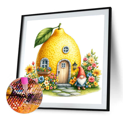 Lemon House - Full Round Drill Diamond Painting 40*40CM