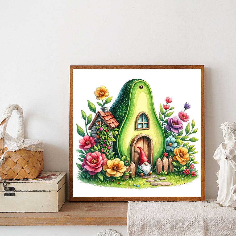 Avocado House - Full Round Drill Diamond Painting 40*40CM