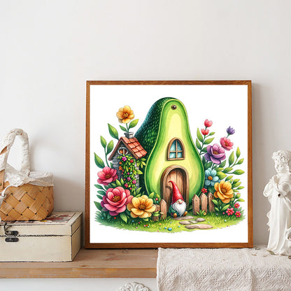 Avocado House - Full Round Drill Diamond Painting 40*40CM