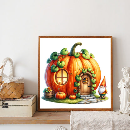 Pumpkin House - Full Round Drill Diamond Painting 40*40CM