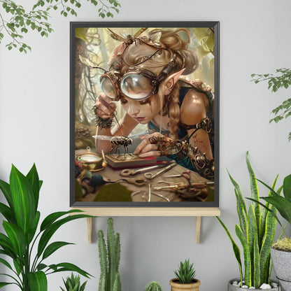 Mechanical Girl - Full Square Drill Diamond Painting 40*50CM