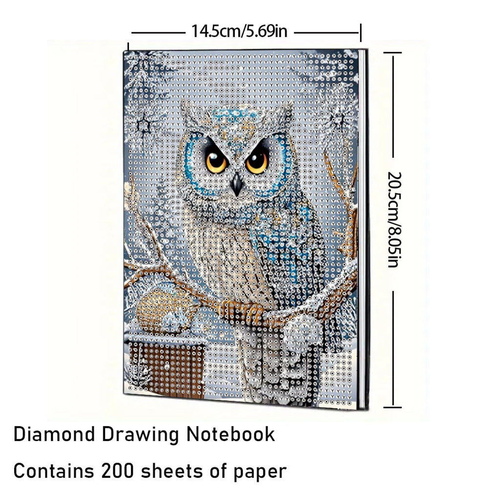 5D DIY Diamond Art Painting Notebook Kit Crystal Notepad Sketchbook for Birthday