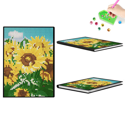 5D DIY Diamond Art Painting Notebook Kit Crystal Notepad Sketchbook for Birthday