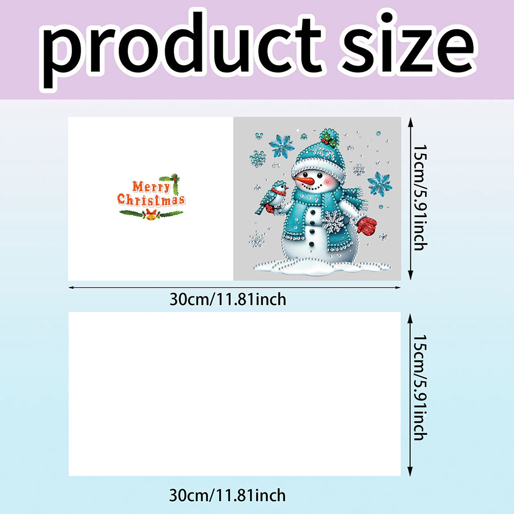 6PCS DIY Diamond Art Greeting Cards Xmas Designs Diamond Art Handmade Cards