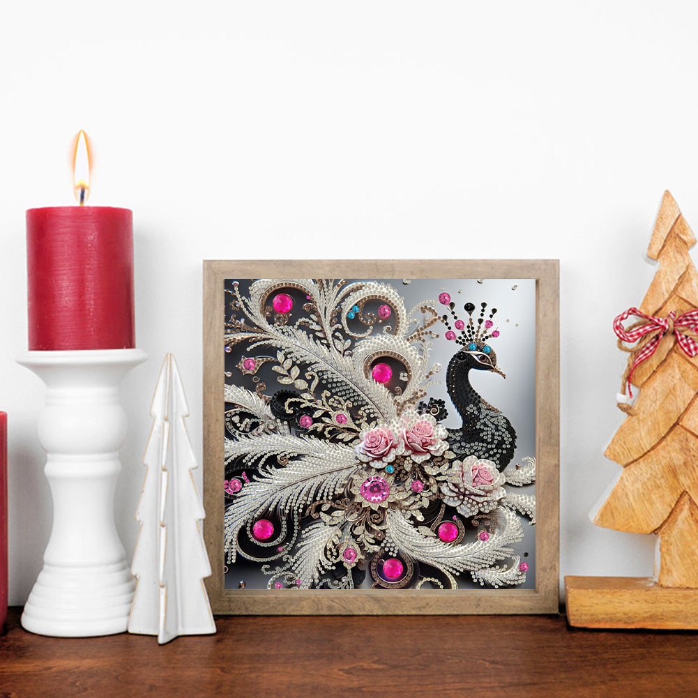 Peacock - Special Shaped Drill Diamond Painting 30*30CM