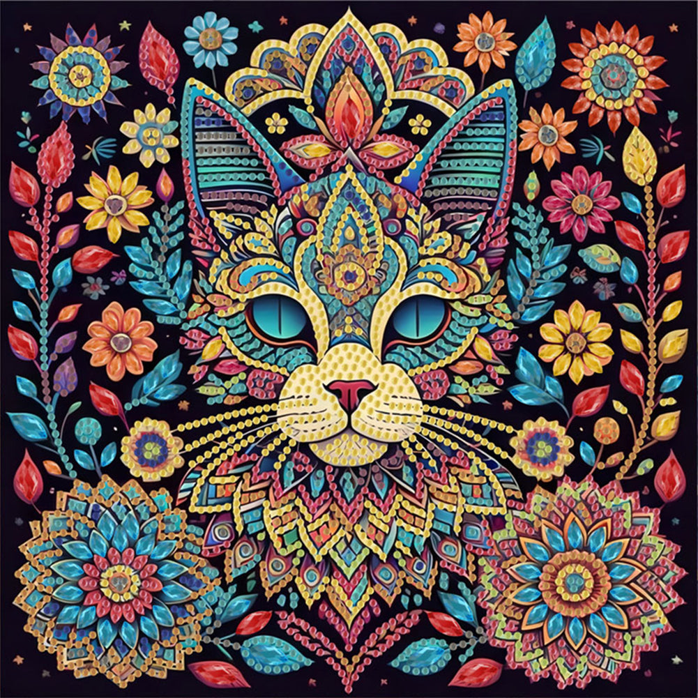 Cat - Special Shaped Drill Diamond Painting 30*30CM