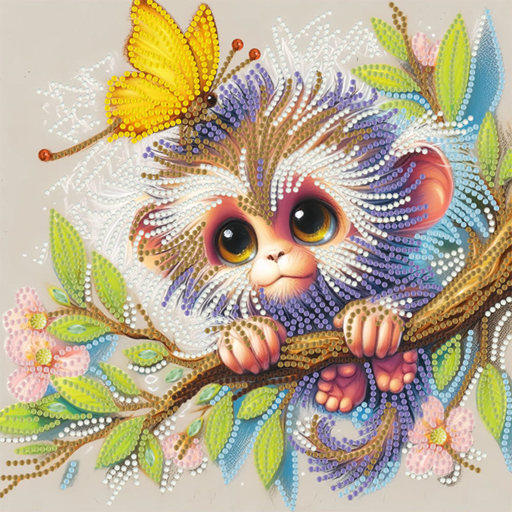 Monkey - Special Shaped Drill Diamond Painting 30*30CM