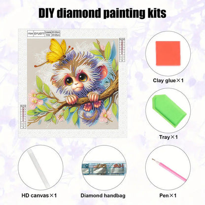 Monkey - Special Shaped Drill Diamond Painting 30*30CM