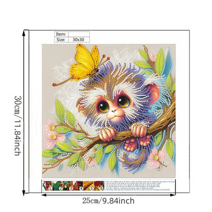 Monkey - Special Shaped Drill Diamond Painting 30*30CM