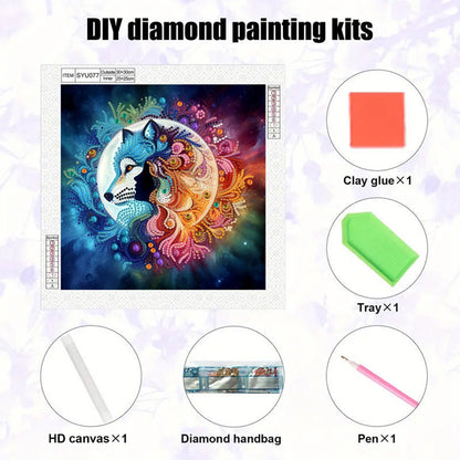 Moonlight Wolf - Special Shaped Drill Diamond Painting 30*30CM