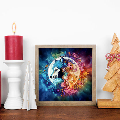 Moonlight Wolf - Special Shaped Drill Diamond Painting 30*30CM