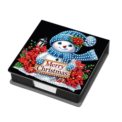 5D DIY Leather Xmas Diamond Painting Notecard Box Gem Art Sticky Note Holder