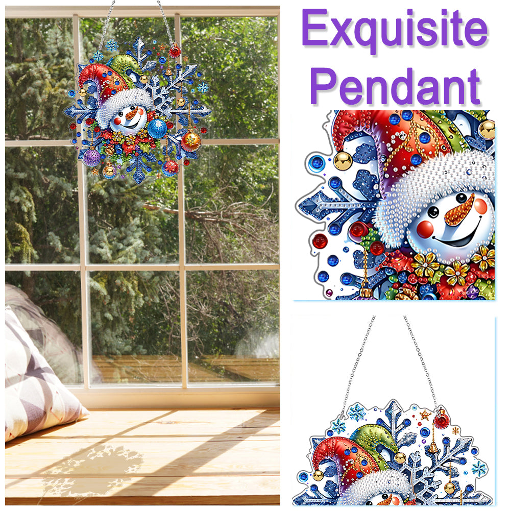 2D Flat DIY Acrylic Rhinestone Diamond Art Window Pendants Special Shape Crafts