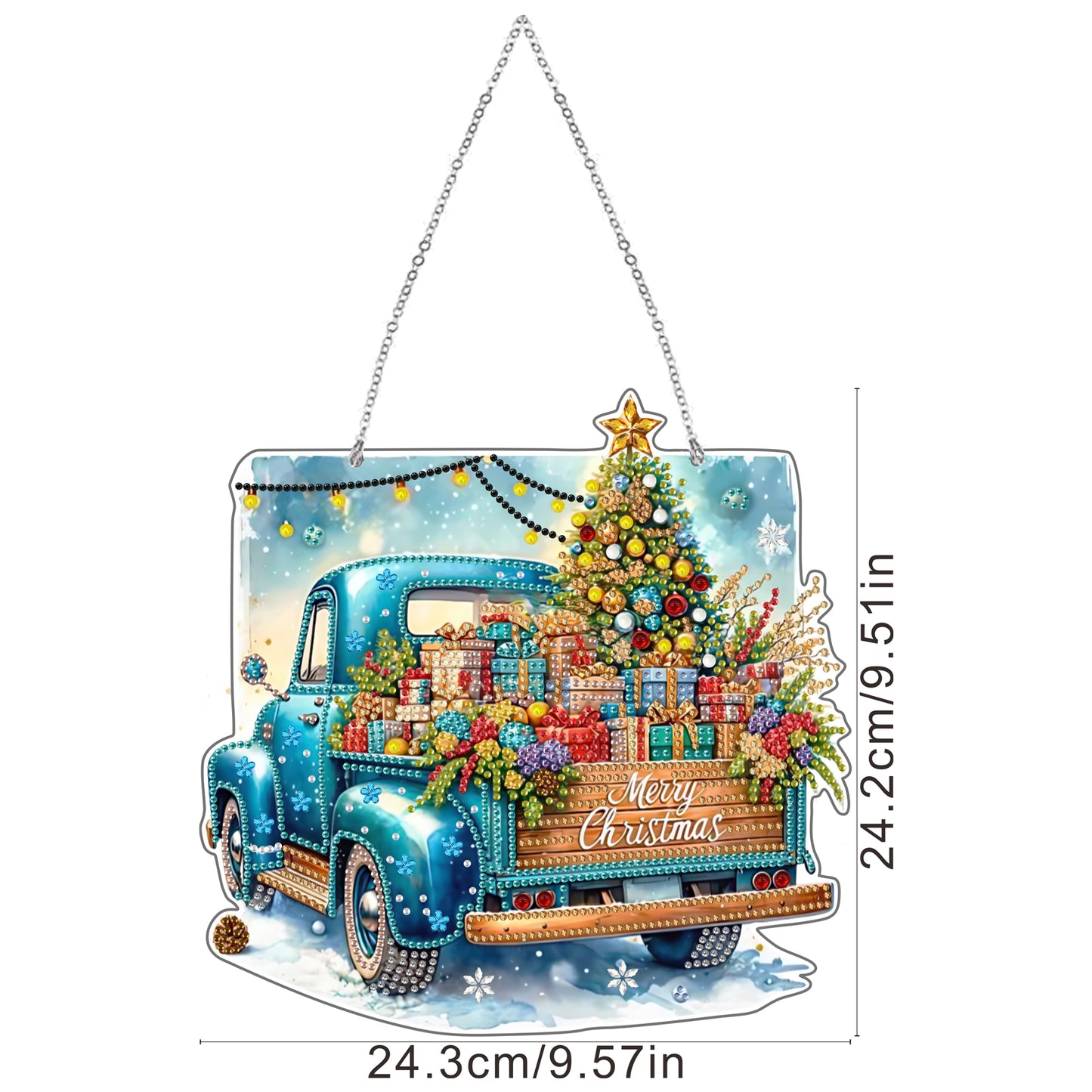 2D Flat DIY Acrylic Rhinestone Diamond Art Window Pendants Special Shape Crafts
