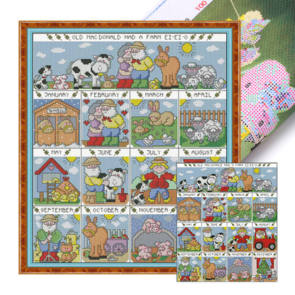 Grandpa'S Manor - 14CT Stamped Cross Stitch 40*45CM (Fairy Brand)