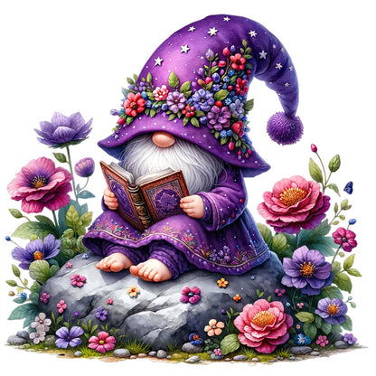 Reading Gnome - Full Round Drill Diamond Painting 40*40CM