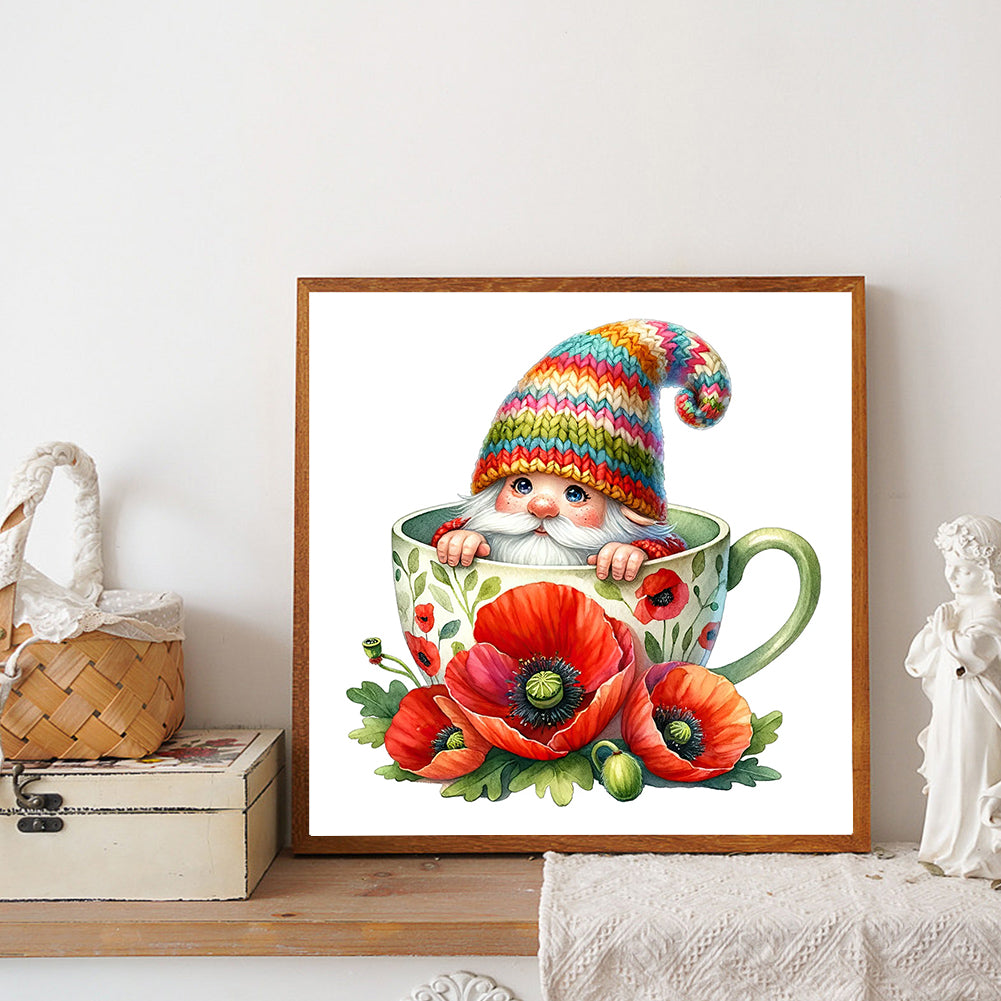 Cup Gnome - Full Round Drill Diamond Painting 40*40CM