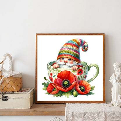 Cup Gnome - Full Round Drill Diamond Painting 40*40CM