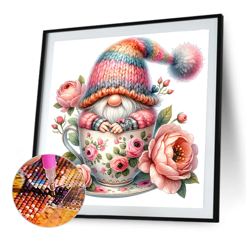 Goblin And Flower Cup - Full Round Drill Diamond Painting 40*40CM