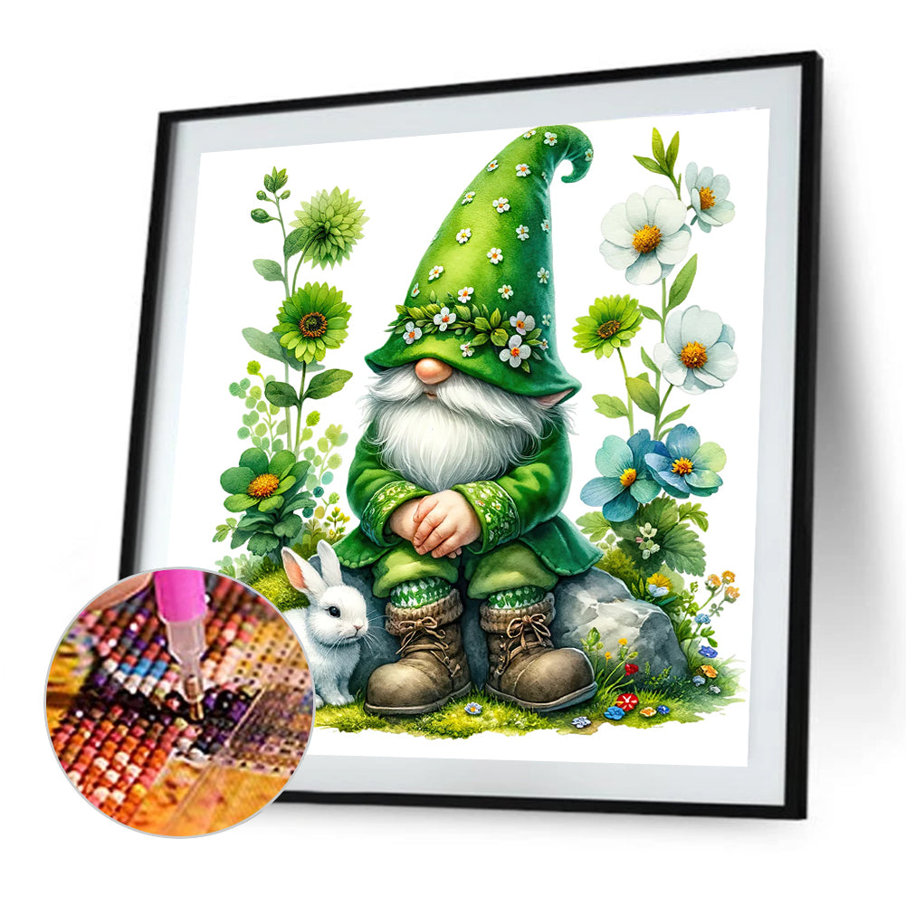 Green Gnome - Full Round Drill Diamond Painting 40*40CM
