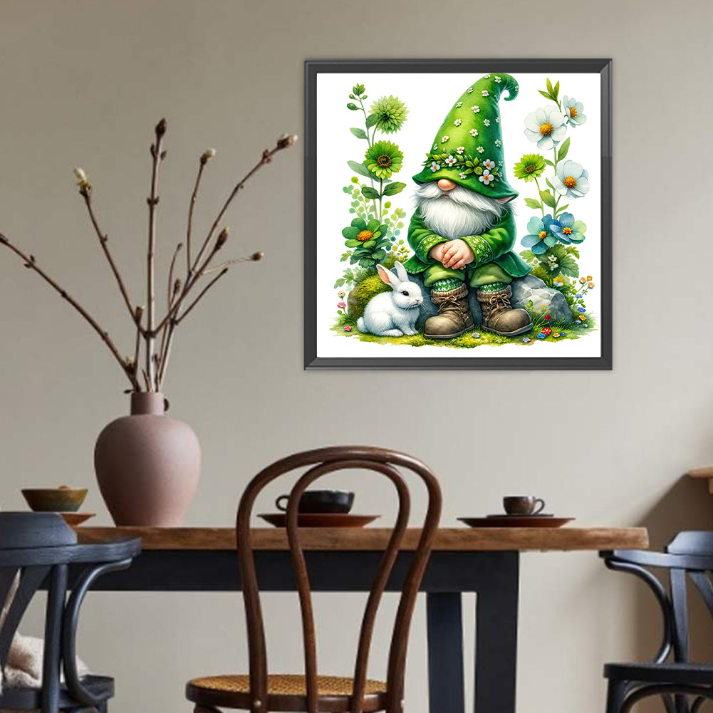 Green Gnome - Full Round Drill Diamond Painting 40*40CM