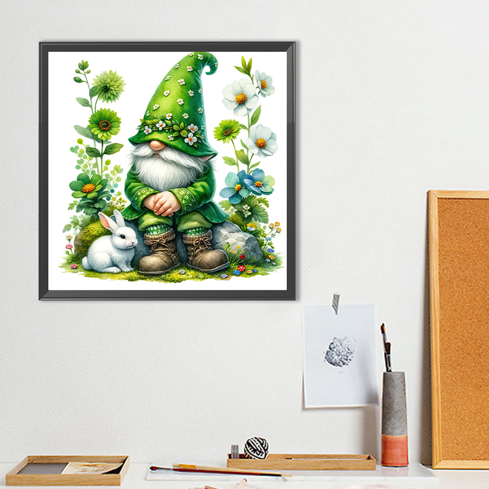 Green Gnome - Full Round Drill Diamond Painting 40*40CM