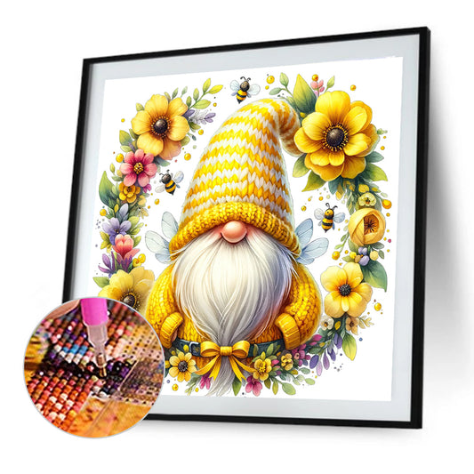 Gnome Wreath - Full Round Drill Diamond Painting 40*40CM