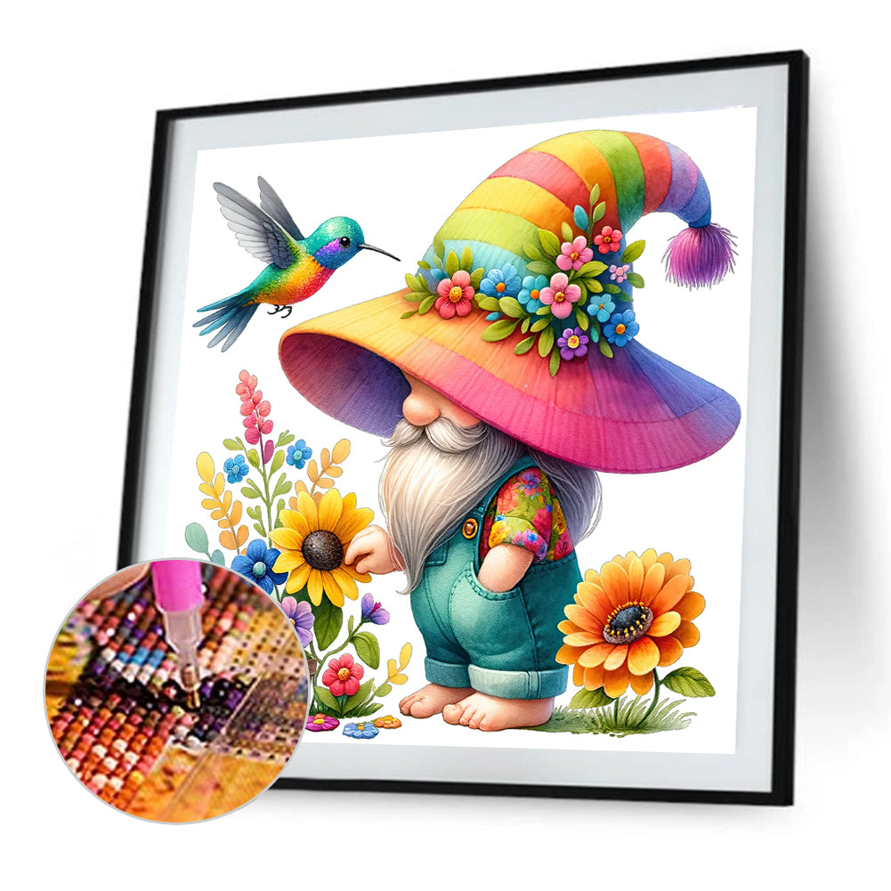 Colorful Gnome - Full Round Drill Diamond Painting 40*40CM