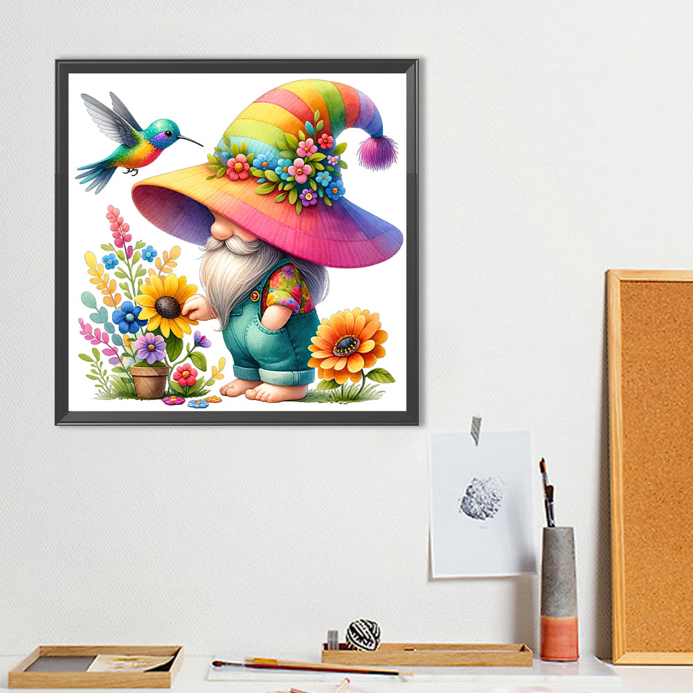 Colorful Gnome - Full Round Drill Diamond Painting 40*40CM
