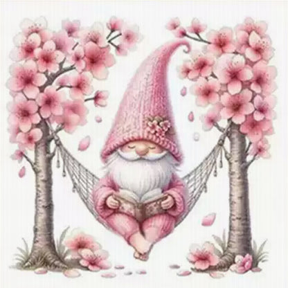 Peach Blossom Dwarf - 11CT Stamped Cross Stitch 50*50CM (Mona Lisa Brand)