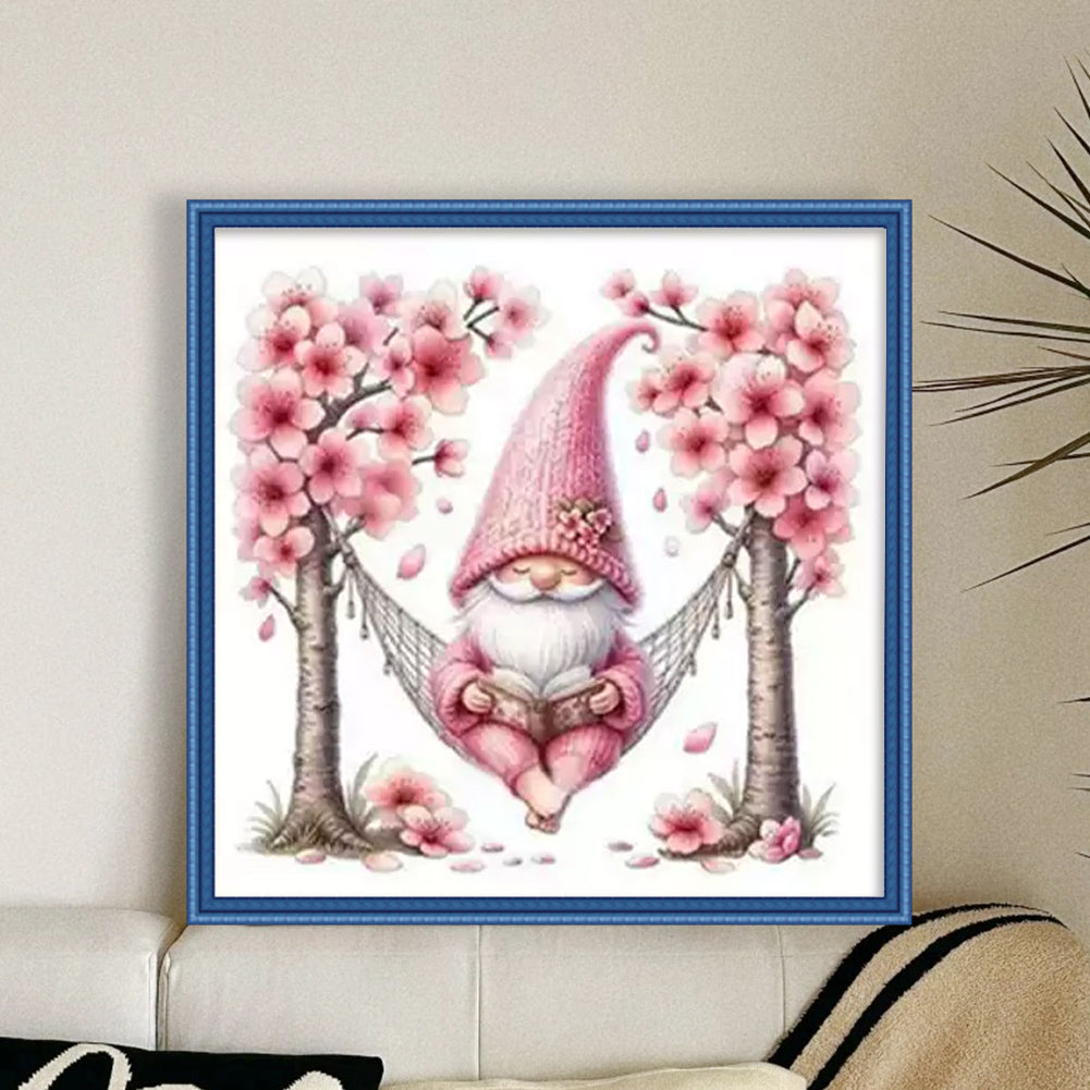 Peach Blossom Dwarf - 11CT Stamped Cross Stitch 50*50CM (Mona Lisa Brand)