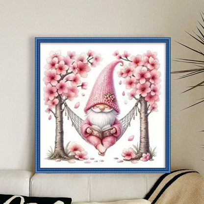 Peach Blossom Dwarf - 11CT Stamped Cross Stitch 50*50CM (Mona Lisa Brand)