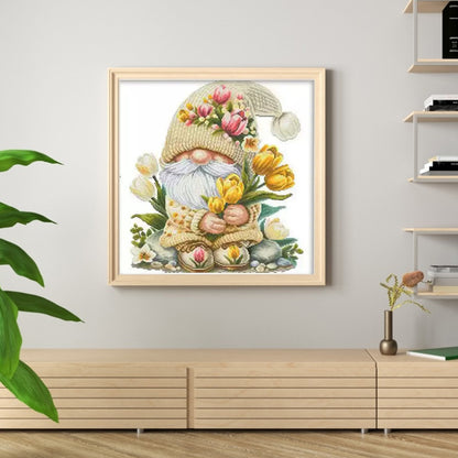 Tulip Dwarf Seven - 11CT Stamped Cross Stitch 65*65CM (Mona Lisa Brand)
