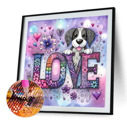 Love Cat And Dog - Full Round Drill Diamond Painting 30*30CM