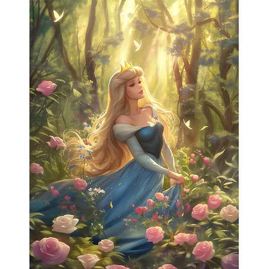 Flower Princess People - Full Round Drill Diamond Painting 35*45CM