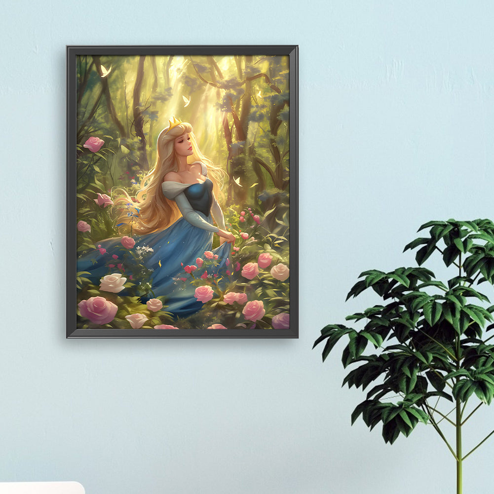 Flower Princess People - Full Round Drill Diamond Painting 35*45CM