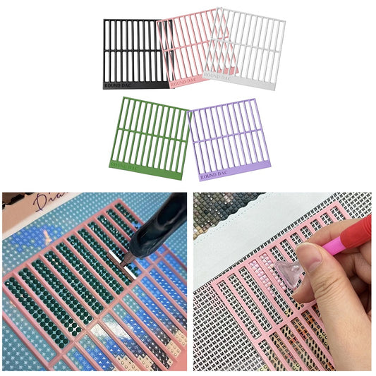 5Pcs DIY Diamond Art Guide Ruler Beginner Rhinestone Positioning Grid Ruler Tool
