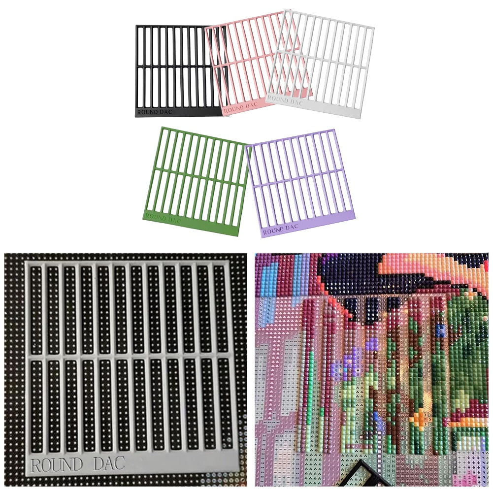 5Pcs DIY Diamond Art Guide Ruler Beginner Rhinestone Positioning Grid Ruler Tool