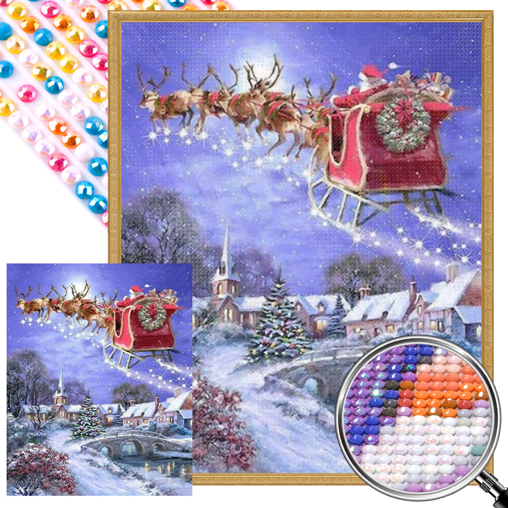 Santa Claus - Full AB Round Drill Diamond Painting 40X53CM