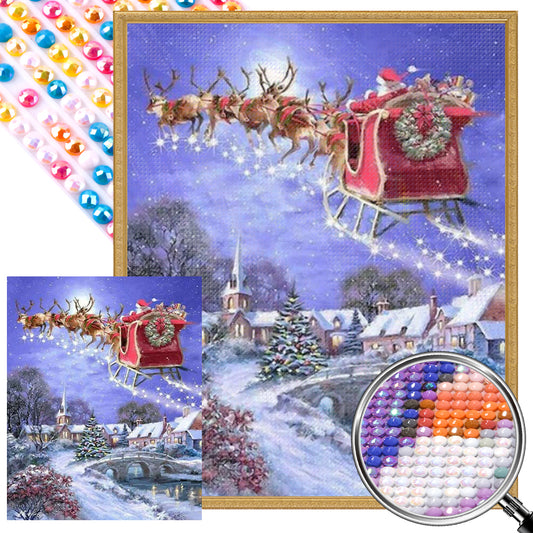 Santa Claus - Full AB Round Drill Diamond Painting 40X53CM