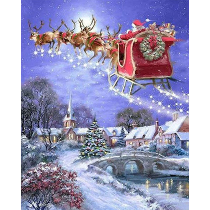 Santa Claus - Full AB Round Drill Diamond Painting 40X53CM