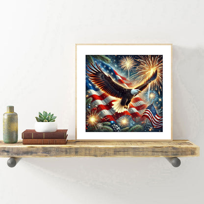 Independence Day Eagle - Full Round Drill Diamond Painting 30*30CM
