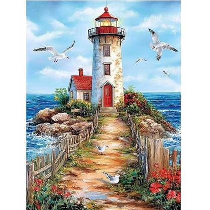 Lighthouse - Full Round Drill Diamond Painting 30*40CM