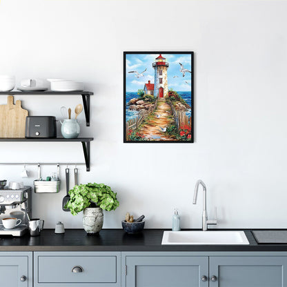 Lighthouse - Full Round Drill Diamond Painting 30*40CM